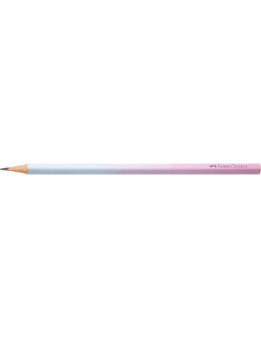 FC118402-12,Creion grafit b triunghiular flow roz-bleu Faber-castell - Set 12