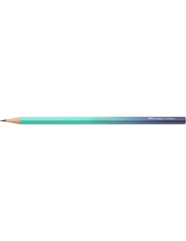 FC118403-12,Creion grafit b triunghiular flow albastru-turcoaz flow - Set 12