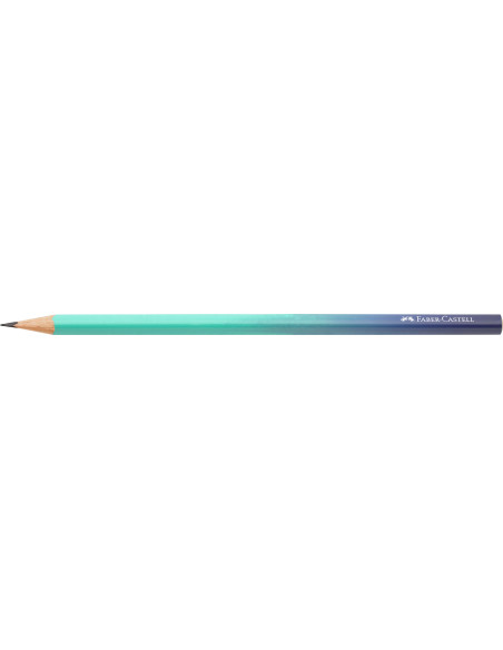 FC118403-12,Creion grafit b triunghiular flow albastru-turcoaz flow - Set 12