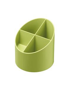 Suport instrumente de scris cu 4 compartimente Herlitz Blue Angel, seria GREENline, Verde