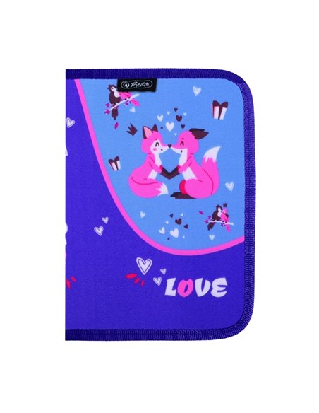 Penar neechipat cu 1 fermoar Herlitz 400211230, Motiv Love