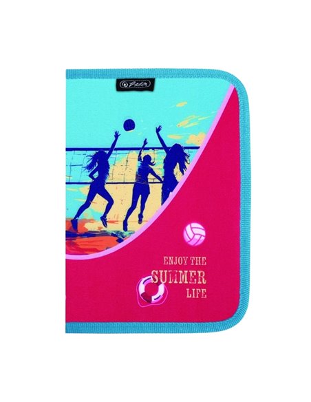 Penar neechipat cu 1 fermoar si 2 clape Herlitz 400211236, Motiv Summer life