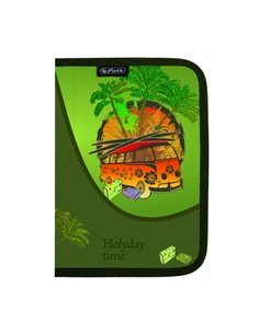 Penar neechipat cu 1 fermoar si 2 clape Herlitz 400211238, Motiv Holiday time