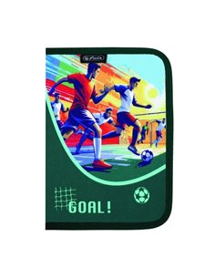 Penar neechipat cu 1 fermoar si 2 clape Herlitz 400211239, Motiv Football