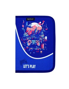 Penar neechipat cu 1 fermoar si 2 clape Herlitz 400211241, Motiv Let s play
