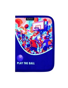 Penar neechipat cu 1 fermoar si 2 clape Herlitz 400211242, Motiv Play the ball