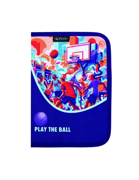 Penar neechipat cu 1 fermoar si 2 clape Herlitz 400211242, Motiv Play the ball