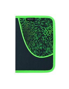 Penar neechipat cu 1 fermoar si o clapa Herlitz 400211231, Motiv Pixel hero