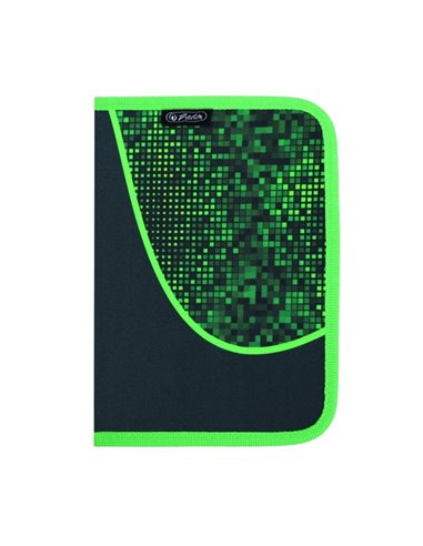 Penar neechipat cu 1 fermoar si o clapa Herlitz 400211231, Motiv Pixel hero