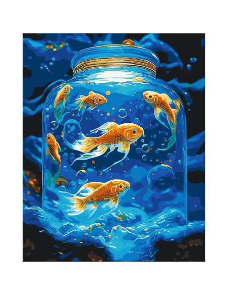 LW3460,Pictura pe numere (culori acrilice metalizate) 40x50 cm LW3460