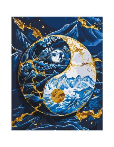 LW3445,Pictura pe numere cu sasiu (culori acrilice metalizate) 40x50 cm LW3445