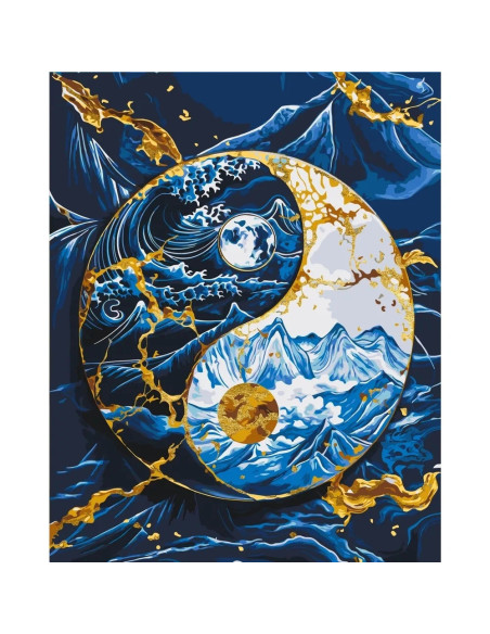 LW3445,Pictura pe numere cu sasiu (culori acrilice metalizate) 40x50 cm LW3445