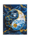 LW3445,Pictura pe numere cu sasiu (culori acrilice metalizate) 40x50 cm LW3445