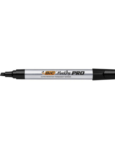 BC964802-12,Marker permanent negru varf tesit pro industrial Bic - Set 12
