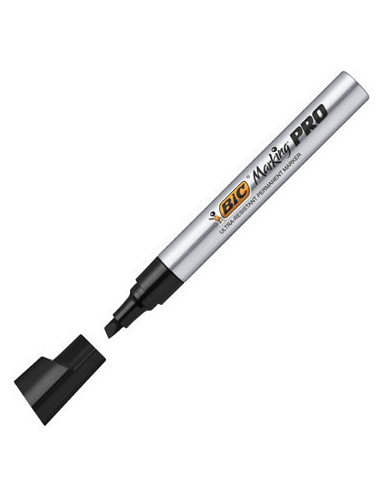 BC964802-12,Marker permanent negru varf tesit pro industrial Bic - Set 12