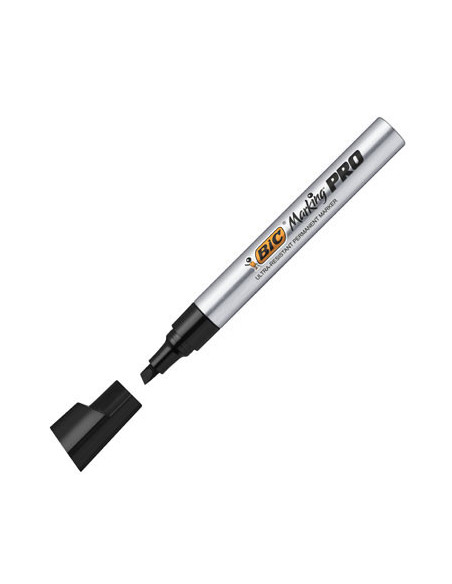 BC964802-12,Marker permanent negru varf tesit pro industrial Bic - Set 12