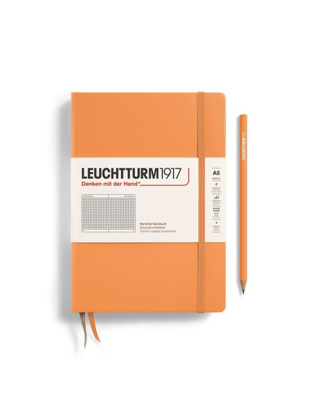LT369782,Caiet a5 aritmetica coperta rigida piersica Leuchtturm