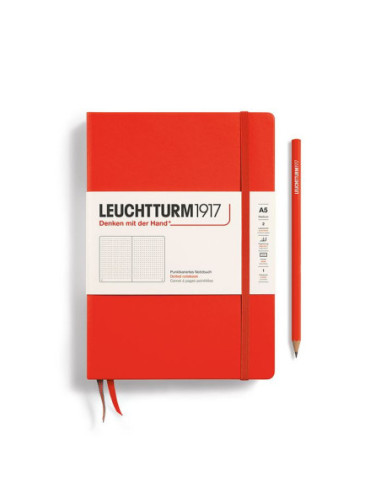 LT369784,Caiet a5 punctat coperta rigida portocaliu inchis lobster Leuchtturm