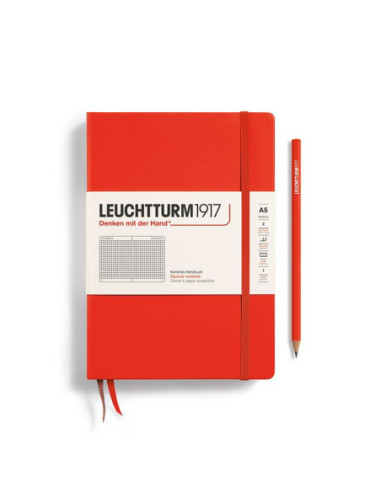 LT369786,Caiet a5 aritmetica coperta rigida portocaliu inchis lobster Leuchtturm