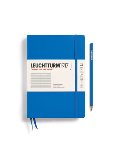 LT369789,Caiet a5 dictando coperta rigida albastru ciel Leuchtturm