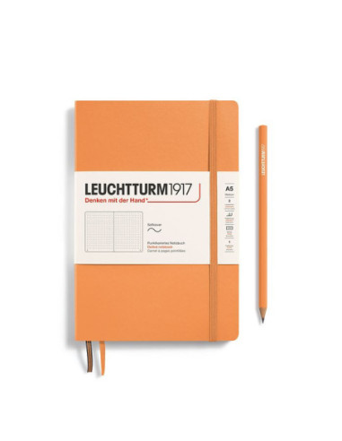 LT369796,Caiet a5 punctat coperta flexibila piersica Leuchtturm