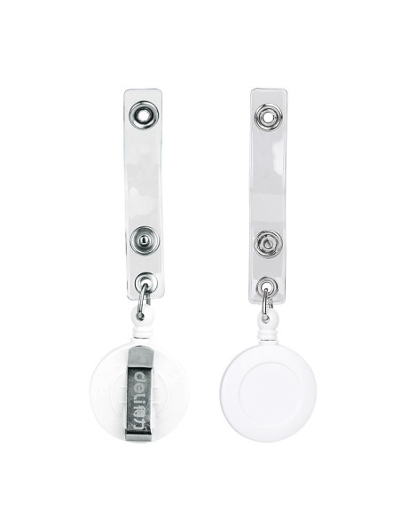 DL8309,Dispozitiv cu snur retractabil set 12 bucati 80 cm alb Deli
