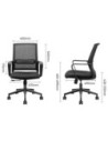 DLE4501,Scaun birou spatar mesh, sistem roti abs 4501 negru Deli