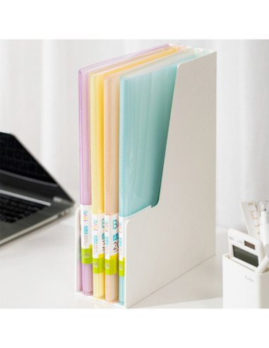 DLEB034-12,Mapa prezentare 40 folii cop. rigide culori pastel bali Deli - Set 12