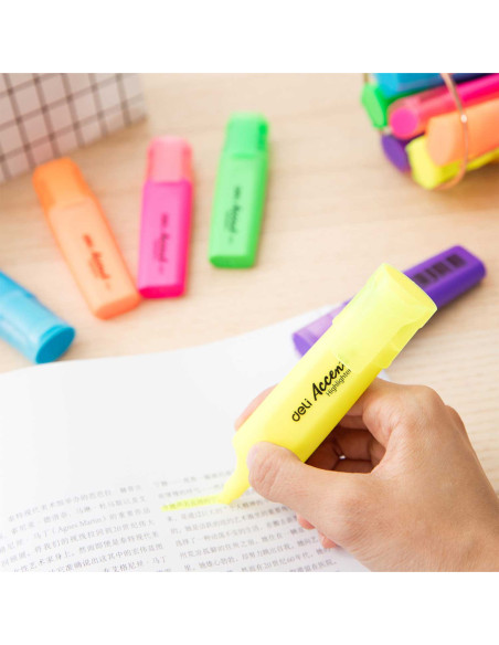 DLES621V-10,Textmarker verde accent s621 Deli - Set 10