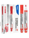 DLEU016-RD-12,Marker whiteboard rosu 2.5mm Deli - Set 12