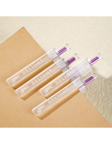 DLEG118-PR-12,Pix cu gel cu mecanism 0.5mm mov delight Deli - Set 12