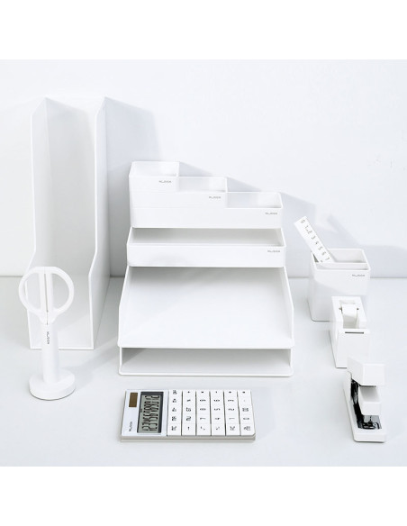 DLNS003,Set birou premium 14 piese alb nusign Deli