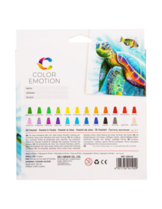 DLEC20120,Creioane ulei pastel 24 culori color emotion Deli 2