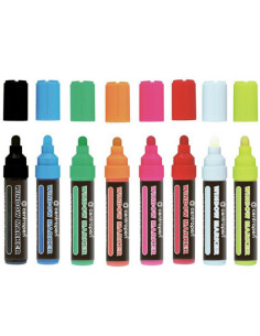 CE912107-10,Marker creta lichida roz neon 2-15mm varf rotund 9121 Centropen - Set 10 2