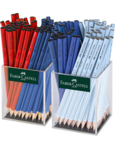 FC117040,Creion grafit fara guma grip 2001 rosu-albastru-bleu 2*72 cutie plastic Faber-castell