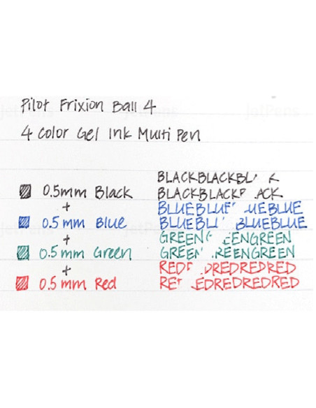 PLKFB80EFB,Roller cu mecanism 4 culori 0.5mm negru frixion Pilot