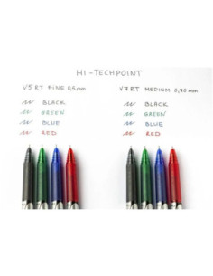 PBXRTV5L-10,Roller 0.5mm v5 albastru hi-tecpoint retractabil Pilot - Set 10 2