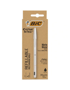 BC997201,Pix metalic cu mecanism negru + 2 rezerve Bic