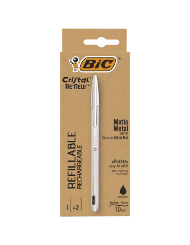 BC997201,Pix metalic cu mecanism negru + 2 rezerve Bic