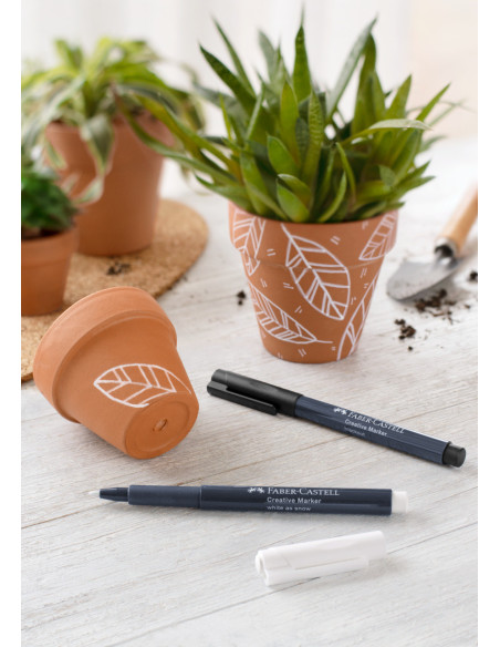 FC160701-10,Marker creativ alb Faber-castell - Set 10
