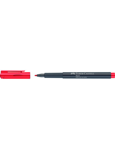 FC160821-10,Marker creativ rosu neon Faber-castell - Set 10