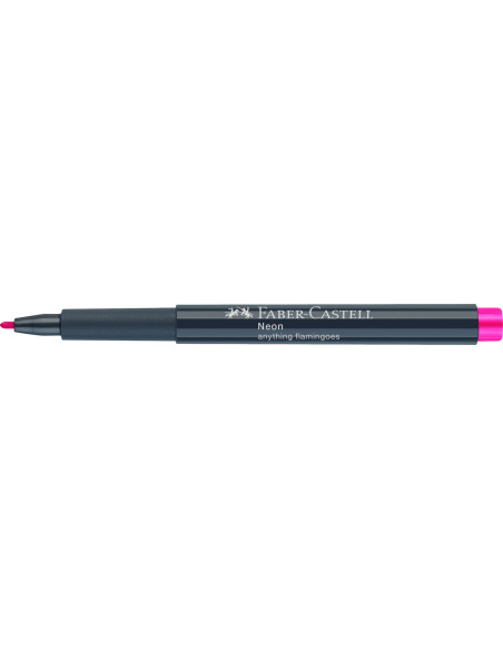 FC160828-10,Marker creativ roz neon Faber-castell - Set 10
