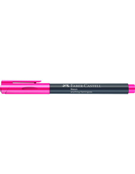 FC160828-10,Marker creativ roz neon Faber-castell - Set 10