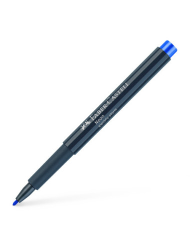 FC160851-10,Marker creativ albastru neon Faber-castell - Set 10