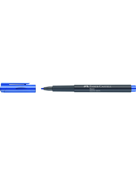 FC160851-10,Marker creativ albastru neon Faber-castell - Set 10