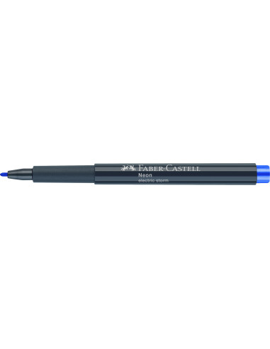 FC160851-10,Marker creativ albastru neon Faber-castell - Set 10