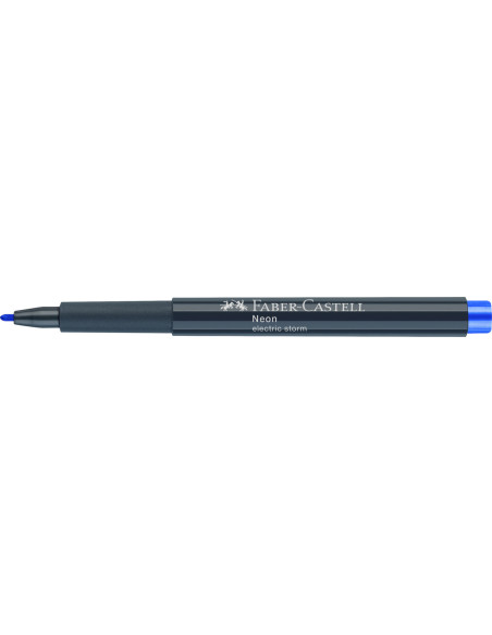 FC160851-10,Marker creativ albastru neon Faber-castell - Set 10