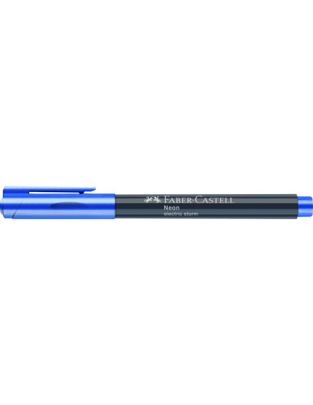 FC160851-10,Marker creativ albastru neon Faber-castell - Set 10