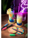FC160851-10,Marker creativ albastru neon Faber-castell - Set 10