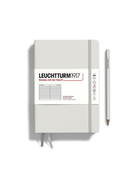 LT367248,Caiet a5 dictando coperta rigida gri deschis Leuchtturm
